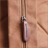 Текстильний чоловічий рюкзак-слінг коричневого кольору з ущільненою спинкою Vintage 2422167 - 9