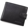 Шкіряне чоловіче портмоне чорного кольору з блоком для карт та документів Marco Coverna 68664 - 1