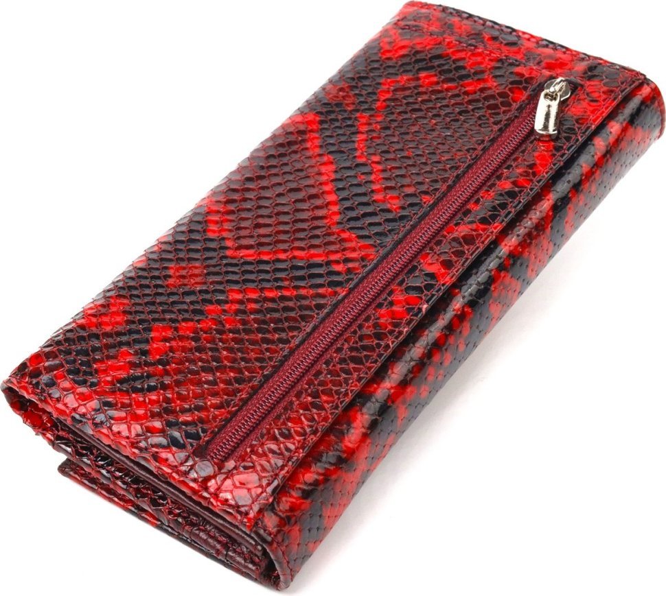 Жіночий гаманець із натуральної лакованої шкіри з тисненням під змію CANPELLINI (2421656)