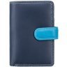 Середній шкіряний гаманець темно-синього кольору з хлястиком на кнопці Visconti Fiji 68764 - 9