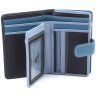 Середній шкіряний гаманець темно-синього кольору з хлястиком на кнопці Visconti Fiji 68764 - 2