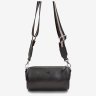 Невелика жіноча сумка-кроссбоді із натуральної шкіри флотар чорного кольору BlankNote Cylinder 78964 - 2