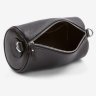 Невелика жіноча сумка-кроссбоді із натуральної шкіри флотар чорного кольору BlankNote Cylinder 78964 - 5