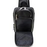 Мужская кожаная сумка-рюкзак большого размера в черном цвете TARWA (21662) - 3