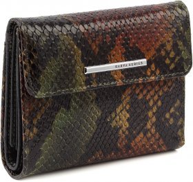 Жіночий гаманець із високоякісної натуральної шкіри з принтом під змію KARYA (19543)