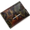 Женский кошелек из высококачественной натуральной кожи с принтом под змею KARYA (19543) - 3
