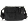 Кожаная мужская сумка через плечо черного цвета Tiding Bag 90765 modnotak фото - 7