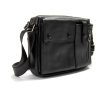 Кожаная мужская сумка через плечо черного цвета Tiding Bag 90765 modnotak фото - 11