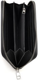 Кожаный мужской клатч на одну молнию с ремешком запястье и ручкой для ношения в ладони Marco Coverna 90865