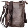 Невелика чоловіча сумка-планшет із натуральної шкіри коричневого кольору SHVIGEL (11136) - 2
