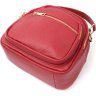 Красная женская сумка маленького размера из качественной натуральной кожи Vintage (20689) - 2
