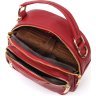 Красная женская сумка маленького размера из качественной натуральной кожи Vintage (20689) - 4
