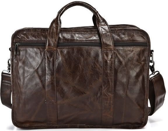 Деловая мужская сумка на три отделения из натуральной кожи VINTAGE STYLE (14056)