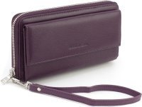 Женский фиолетовый кошелек-клатч из натуральной кожи на запястье Marco Coverna (17074)