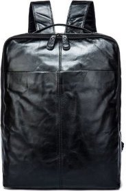 Элегантный черный рюкзак под ноутбук на два отделения VINTAGE STYLE (14845)