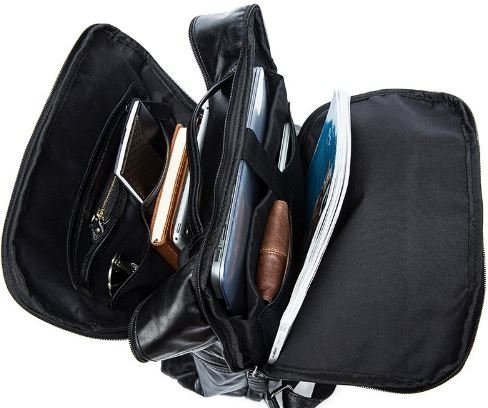 Элегантный черный рюкзак под ноутбук на два отделения VINTAGE STYLE (14845) фото №6 Элегантный черный рюкзак под ноутбук на два отделения VINTAGE STYLE (14845) modnotak фото №6