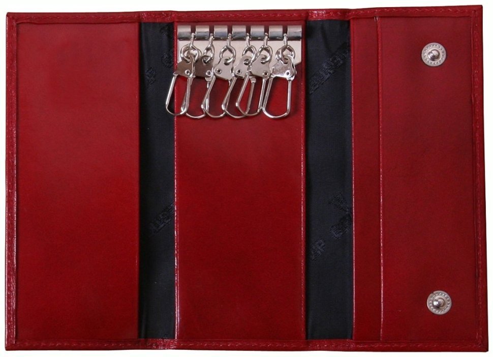 Красная ключница Newport из телячей кожи Vip Collection 102565 (на кнопках) фото №4 Красная ключница Newport из телячей кожи Vip Collection 102565 (на кнопках) modnotak фото №4