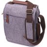 Серая мужская сумка-барсетка из текстиля Vintage (2421263) - 1