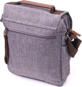 Серая мужская сумка-барсетка из текстиля Vintage (2421263)