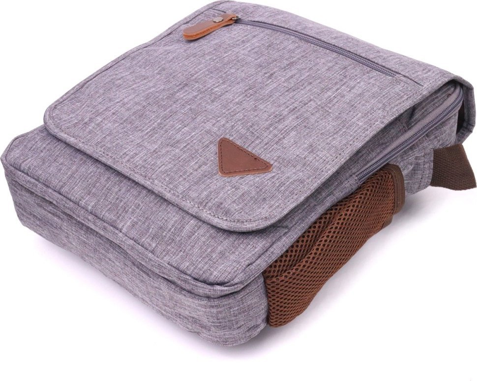 Сіра чоловіча сумка-барсетка з текстилю Vintage (2421263)