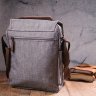 Серая мужская сумка-барсетка из текстиля Vintage (2421263) - 9