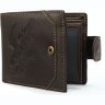 Чоловічий портмоне з натуральної шкіри коричневого кольору з орлом Vintage (2420231) - 3