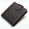Чоловічий портмоне з натуральної шкіри коричневого кольору з орлом Vintage (2420231) - 6