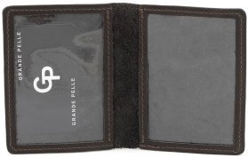 Обложка для офицерского удостоверения Grande Pelle 82765 итальянская кожа коричневого цвета