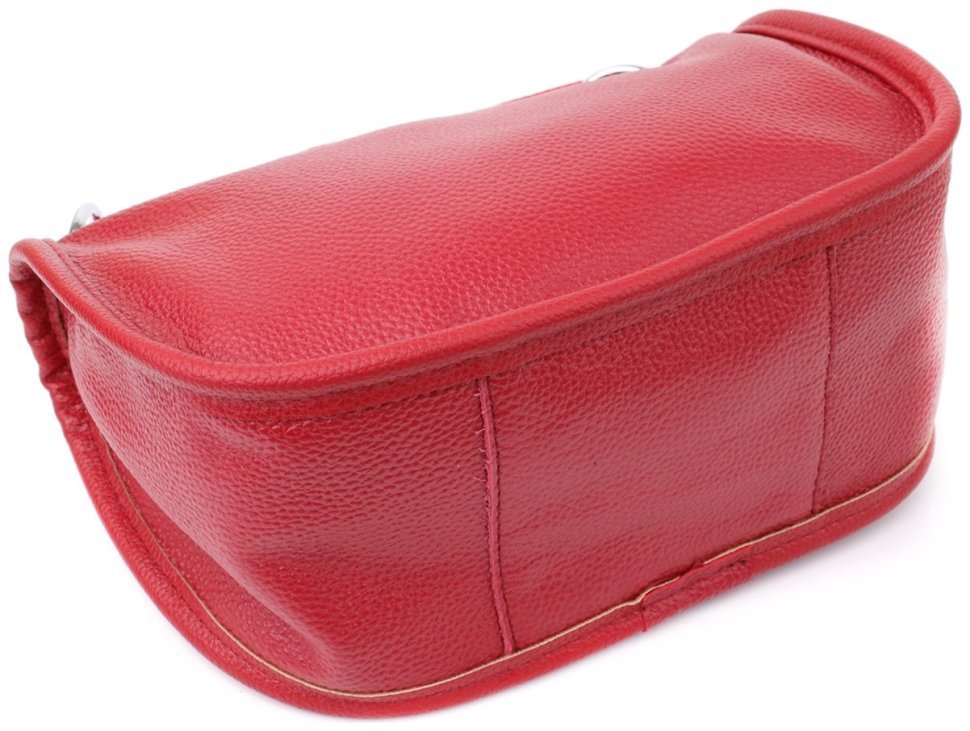 Напівкругла сумка для жінок із фактурної шкіри червоного кольору Vintage 103165 фото №6 Напівкругла сумка для жінок із фактурної шкіри червоного кольору Vintage 103165 modnotak фото №6