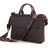 Кожаная деловая сумка коричневого цвета с отделением для ноутбука VINTAGE STYLE (14161) - 1