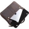 Кожаная деловая сумка коричневого цвета с отделением для ноутбука VINTAGE STYLE (14161) - 7