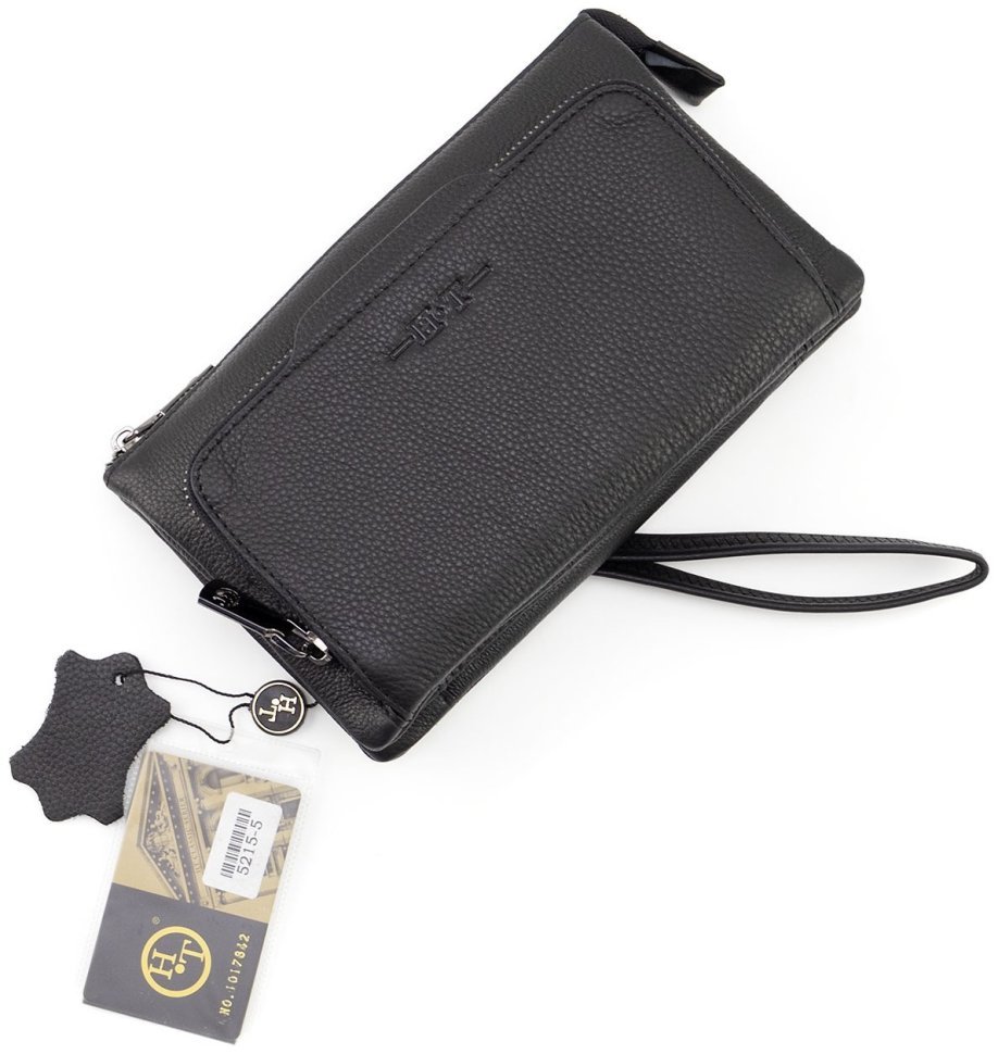 Кожаная мужская вместительная барсетка-клатч H.T Leather (5215-5) modnotak фото №7