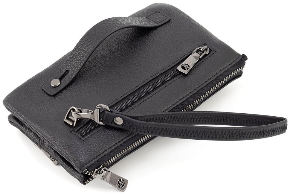 Кожаная мужская вместительная барсетка-клатч H.T Leather (5215-5) modnotak фото №8