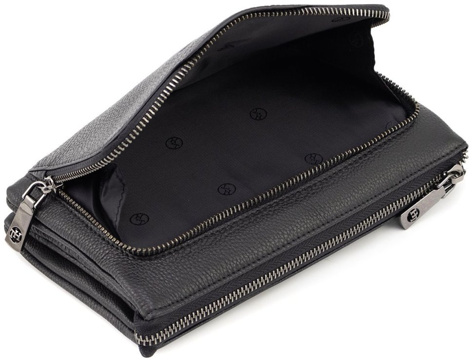 Кожаная мужская вместительная барсетка-клатч H.T Leather (5215-5) modnotak фото №9