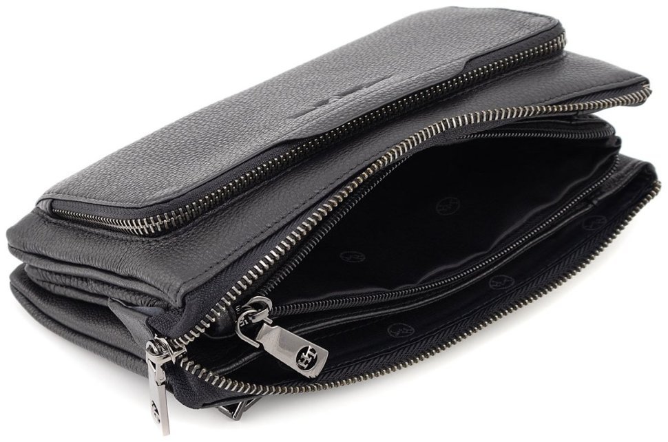 Кожаная мужская вместительная барсетка-клатч H.T Leather (5215-5) modnotak фото №12