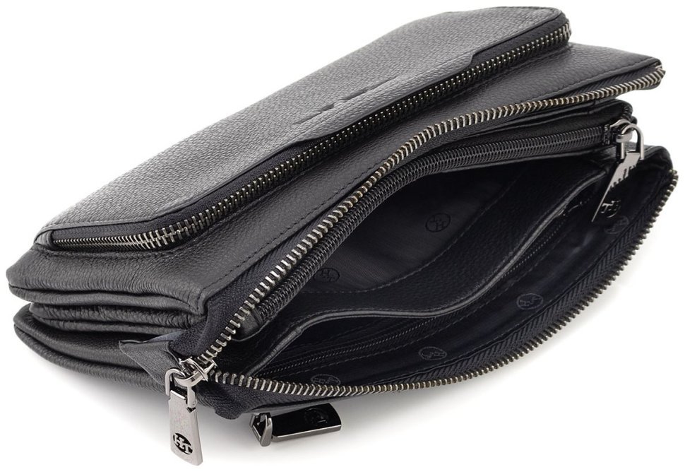 Кожаная мужская вместительная барсетка-клатч H.T Leather (5215-5) modnotak фото №14