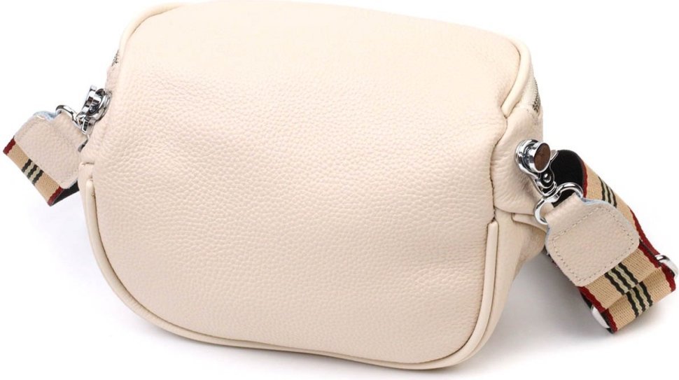 Світло-бежева жіноча сумка через плече з натуральної шкіри Vintage (2422115)