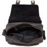 Вертикальная мужская сумка-мессенджер из натуральной кожи черного цвета Tiding Bag (15753) - 5
