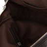 Чоловіча сумка-планшет з фактурної шкіри чорного кольору на дві блискавки Tiding Bag (15815) - 4