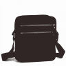 Чоловіча сумка-планшет з фактурної шкіри чорного кольору на дві блискавки Tiding Bag (15815) - 7