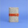Вертикальный картхолдер из фетра с кожаными коричневыми вставками BlankNote (12215) - 3