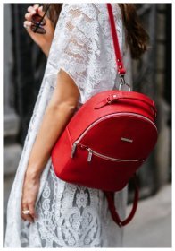 Зручний міні-рюкзак з якісної шкіри в червоному кольорі BlankNote Kylie (12841)