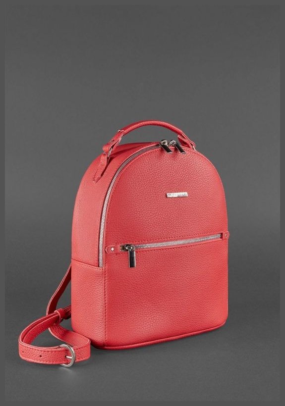 Удобный мини-рюкзак из качественной кожи в красном цвете BlankNote Kylie (12841)