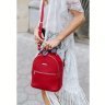 Удобный мини-рюкзак из качественной кожи в красном цвете BlankNote Kylie (12841) - 7