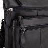 Многофункциональная мужская сумка-планшет из гладкой кожи черного цвета Tiding Bag (15864) - 5