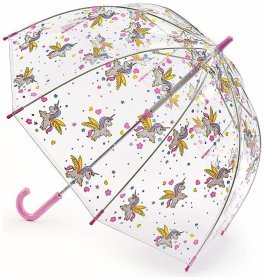 Детский зонт-трость Fulton Funbrella-4 C605-039090 Bella The Unicorn (Розовый с принтом единорожки, механик) 93965