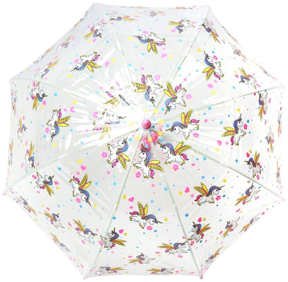 Детский зонт-трость Fulton Funbrella-4 C605-039090 Bella The Unicorn (Розовый с принтом единорожки, механик) 93965 modnotak фото №2