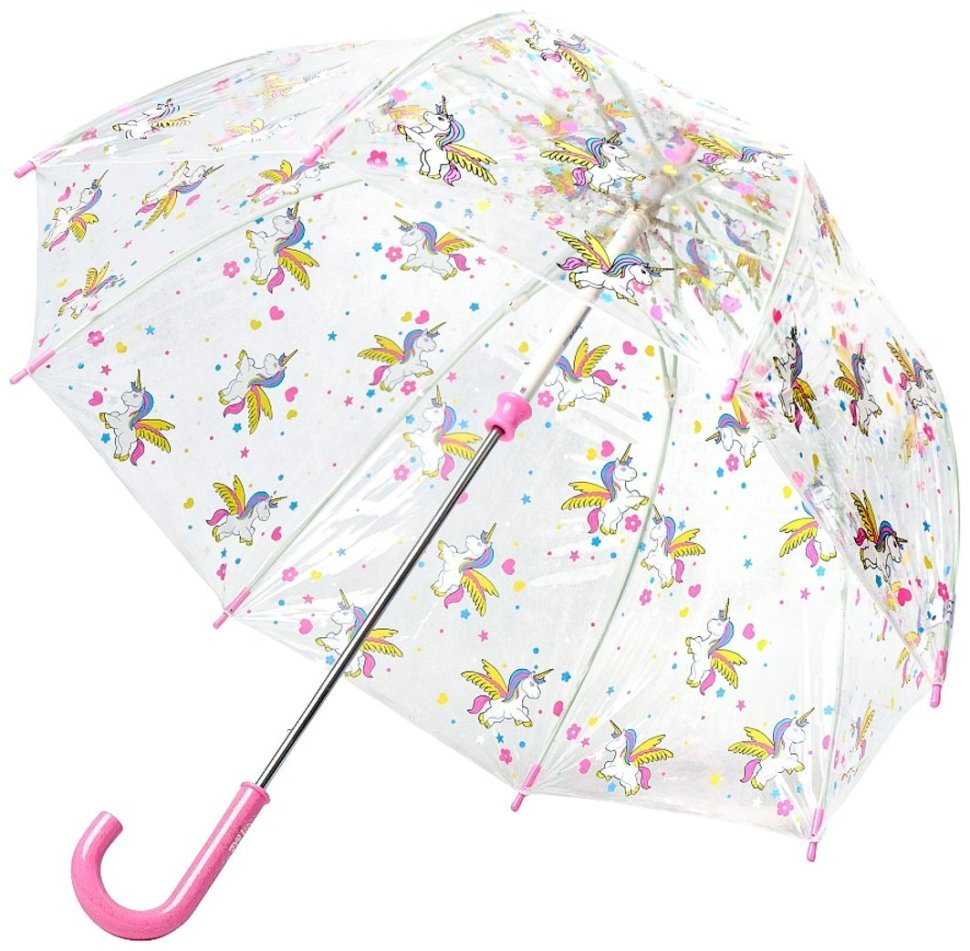Детский зонт-трость Fulton Funbrella-4 C605-039090 Bella The Unicorn (Розовый с принтом единорожки, механик) 93965 modnotak фото №3