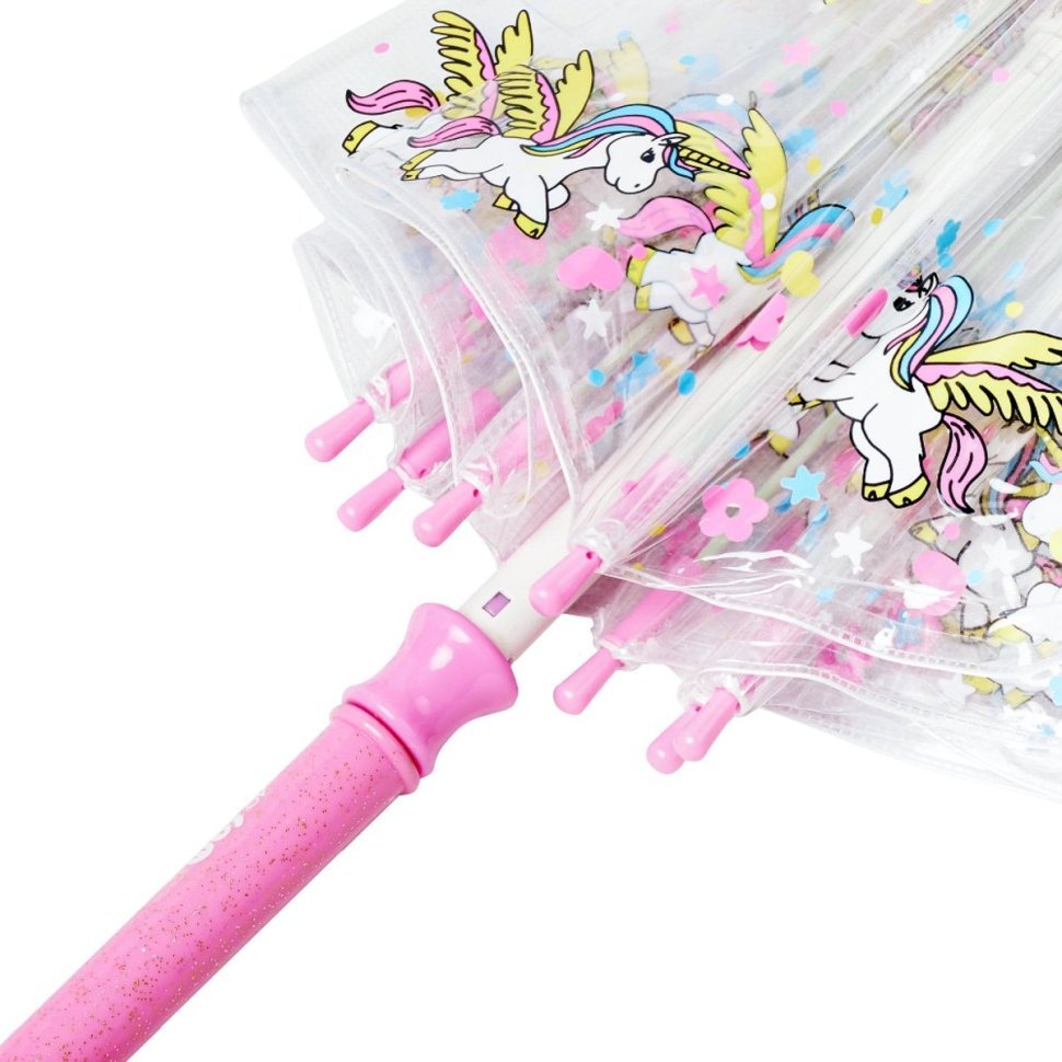 Детский зонт-трость Fulton Funbrella-4 C605-039090 Bella The Unicorn (Розовый с принтом единорожки, механик) 93965 modnotak фото №7