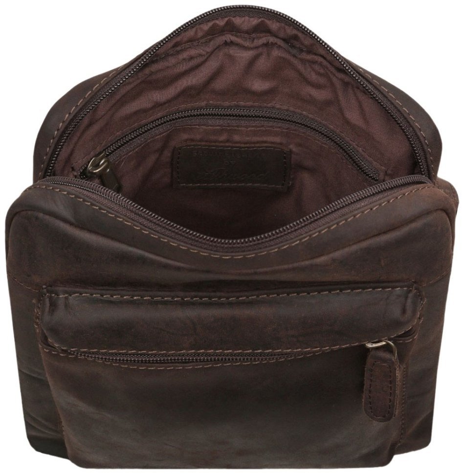 Деловая мужская сумка планшет из натуральной кожи через плечо Ashwood Patty коричневого цвета 94065 modnotak фото №8